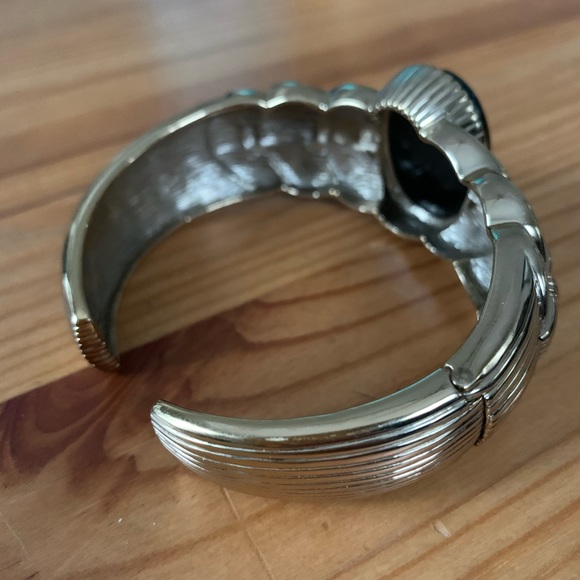 Studio BARSE Bronze & Black Onyx Hinged Cuff - Picture 2 of 7